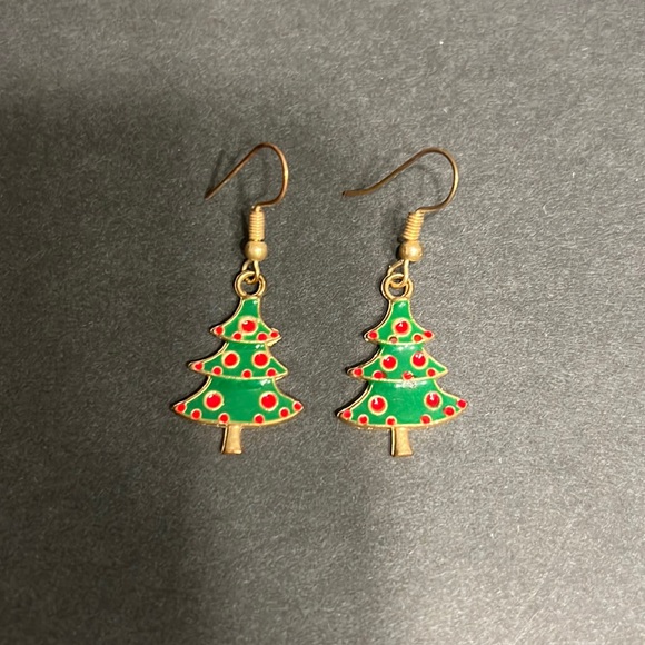Christmas Tree Earrings - Picture 1 of 2